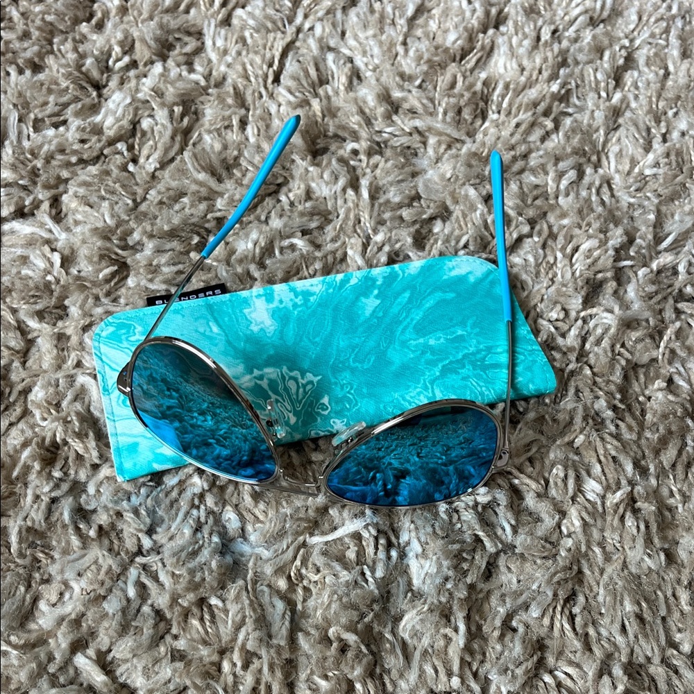 Blenders Blue Aviator Sunglasses - Picture 14 of 16